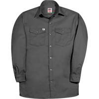 Premium Long-Sleeve Work Shirt, Men's, Small, Charcoal Ontario Packaging