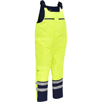 Bisley&reg; Extreme Cold Bib Overall, Polyester, Small, High Visibility Lime-Yellow Ontario Packaging