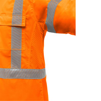 Chemise de travail &agrave; manches longues et X au dos Bisley avec X-Airflow, Poly-coton, Petit, Orange haute visibilit&eacute; Ontario Packaging