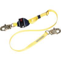 Adjustable Web Shock-Absorbing Lanyard, 6', Snap Hook Center, Snap Hook Leg Ends, Polyester Ontario Packaging