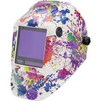 VIKING 3350 Creative Spark Welding Helmet, 3.74" L x 3.34" W View Area, 5 - 13 Shade Range Ontario Packaging