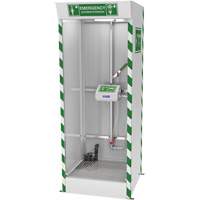 Emergency Cubicle Shower & Covered Eye & Face Wash with Sump Pump Ontario Packaging