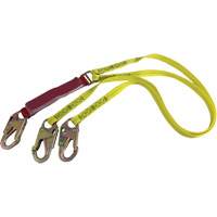 External Energy Absorber Lanyard with 3/4" Hooks, 6', Snap Hook Center, Snap Hook Leg Ends, Polyester Ontario Packaging