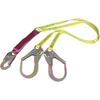 External Energy Absorber Lanyard with 2-1/4" Hooks, 6', Snap Hook Center, Snap Hook Leg Ends, Polyester Ontario Packaging