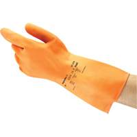 Gants ALPHATEC 87-320, Taille 7, 11,8" lo, Latex de caoutchouc, Doublure en Ouat&eacute;e, 18 mils Ontario Packaging