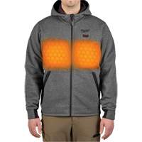 M12 Heated Hoodie (Jacket Only), Men's, Medium, Grey, Poly-Cotton Ontario Packaging