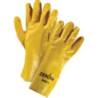Rough-Finish Chemical-Resistant Gloves, Size 9, 12" L, PVC, Interlock Inner Lining, 47-mil Ontario Packaging