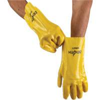 Rough-Finish Chemical-Resistant Gloves, Size 9, 12" L, PVC, Interlock Inner Lining, 47-mil Ontario Packaging