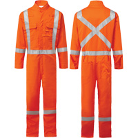 Bizflame&reg; 88/12 Iona 7 oz. FR510 FR Coverall, Size 36, Orange Ontario Packaging