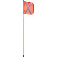 Heavy-Duty Safety Whip, Threaded Mount, 5' High, Orange with Reflective X Ontario Packaging