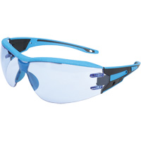 Lunettes de s&eacute;curit&eacute; sans monture Captain d&eacute;tectables par d&eacute;tecteur de m&eacute;taux, Lentille Bleu p&acirc;le, Antibu&eacute;e/Anti-&eacute;gratignures, ANSI Z87+/R&eacute;pond ou surpasse la norme CSA Z94.3 Ontario Packaging