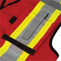 6678 High-Visibility Antimicrobial Mesh-Back Surveyor Vest, Red, Small, Polyester Ontario Packaging