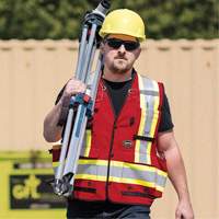 6678 High-Visibility Antimicrobial Mesh-Back Surveyor Vest, Red, Small, Polyester Ontario Packaging