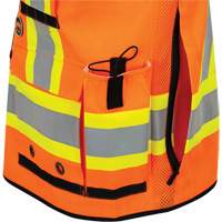 6680 High-Visibility Antimicrobial Mesh-Back Surveyor Vest, High Visibility Orange, Small, Polyester Ontario Packaging