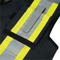 6679 High-Visibility Antimicrobial Mesh-Back Surveyor Vest, Black, Small, Polyester Ontario Packaging