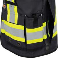 6679 High-Visibility Antimicrobial Mesh-Back Surveyor Vest, Black, Small, Polyester Ontario Packaging