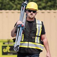 6679 High-Visibility Antimicrobial Mesh-Back Surveyor Vest, Black, Small, Polyester Ontario Packaging