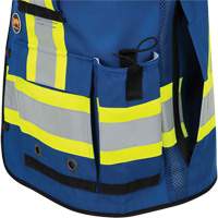 6681 High-Visibility Antimicrobial Mesh-Back Surveyor Vest, Royal Blue, Small, Polyester Ontario Packaging
