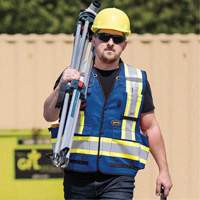 6681 High-Visibility Antimicrobial Mesh-Back Surveyor Vest, Royal Blue, Small, Polyester Ontario Packaging