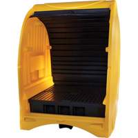 Palette contre les d&eacute;versements &agrave; couvercle dur pour 4 barils, 68,11" lo x 61,61" la x 83,07" h, Capacit&eacute; de charge 1433 lb Ontario Packaging