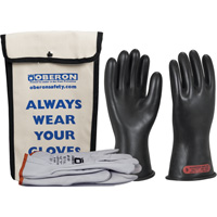 Class 0 Rubber Electrical Glove Kit, 8, 11" L, 20 cal/cm², NFPA 70E Ontario Packaging