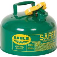 Safety Can for Combustibles, Type I, Galvanized Steel, 2 US gal., Green, FM Approved/UL/ULC Listed Ontario Packaging