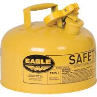 Safety Can for Diesel, Type I, Galvanized Steel, 2 US gal., Yellow, FM Approved/UL/ULC Listed Ontario Packaging