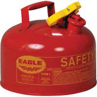 Safety Can for Flammables, Type I, Galvanized Steel, 2.5 US gal., Red, FM Approved/UL/ULC Listed Ontario Packaging
