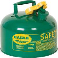 Safety Can for Combustibles, Type I, Galvanized Steel, 2.5 US gal., Green, FM Approved/UL/ULC Listed Ontario Packaging