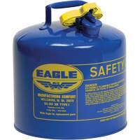 Safety Can for Kerosene, Type I, Galvanized Steel, 5 US gal., Blue, FM Approved/UL/ULC Listed Ontario Packaging