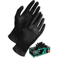 Deny&reg; Disposable Gloves, Small, Nitrile, 6-mil, Powder-Free, Black Ontario Packaging