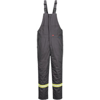 Bizflame&reg; 88/12 Insulated Bib Pants, Cotton/Nylon, Small, Grey Ontario Packaging