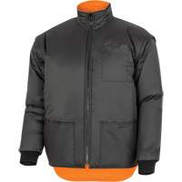 5056 Pioneer&reg; Yukon 7-in-1 Waterproof Winter Safety Parka, Polyester, Black/High Visibility Orange, X-Small Ontario Packaging