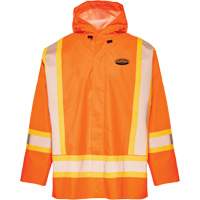 R804 Hurricane Rain Jacket, Small, High Visibility Orange Ontario Packaging