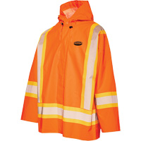 R804 Hurricane Rain Jacket, Small, High Visibility Orange Ontario Packaging