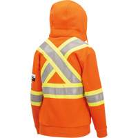 Heavyweight Safety Hoodie, Women's, X-Small, High Visibility Orange Ontario Packaging