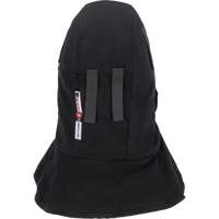 Pioneer 765A Flame-Resistant Quilted Hard Hat Liner with Long Neck & Detachable Mouthpiece, Black/Grey, Cotton/FR-Tech&reg;/Modacrylic/Nylon Ontario Packaging