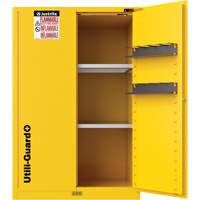 Utili-Guard+ Flammable Safety Cabinet, 45 gal., 2 Door, 43" W x 65" H x 22" D Ontario Packaging