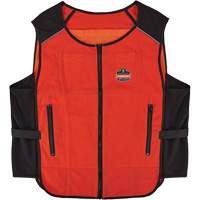 Chill-Its 6260 Lightweight Phase Change Cooling Vest with Rechargeable Packs, Small/Medium, Orange Ontario Packaging
