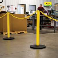 Industrial Stanchion Kit with Plastic Chain, 37" High, Red Ontario Packaging