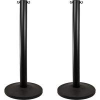 Industrial Stanchion, 37" High, Black Ontario Packaging