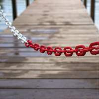 Bicolour Plastic Barrier Chain, Green/White Ontario Packaging