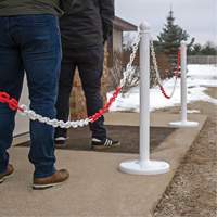 Bicolour Plastic Barrier Chain, Green/White Ontario Packaging