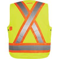 High-Visibility Surveyor's Vest, High Visibility Orange, Small, Polyester Ontario Packaging