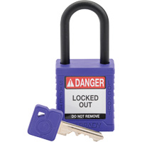 Velocity Safety Lockout Padlock, Safety Padlock, Keyed Different, Nylon, 1-1/2" Width Ontario Packaging
