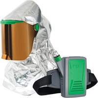 Respirateur &agrave; chaleur radiante Z-Link avec souffleur & montage &agrave; la ceinture, Respirateur &agrave; masque/Capuchon & visi&egrave;re, Pile Lithium-ion Ontario Packaging