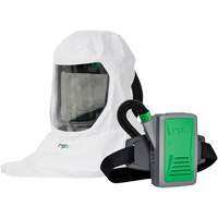 Respirateur T-Link avec casquette, tube de respiration, montage &agrave; la ceinture & APR motoris&eacute; PX5, Cagoule ample & visi&egrave;re, Pile Lithium-ion Ontario Packaging