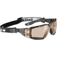 RUSH+ 2.0 XP M/L Safety Glasses with Black & Grey Frame, Copper Lens, Anti-Fog/Anti-Scratch, ANSI Z87+ Ontario Packaging