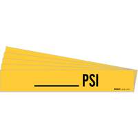 Marqueur de tuyau PSI, Autocollant, 2-1/4" h x 14" la, Noir sur jaune Ontario Packaging