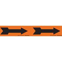Arrow Pipe Markers, Self-Adhesive, 2-1/4" H x 7" W, Black on Orange SI723 | Ontario Packaging